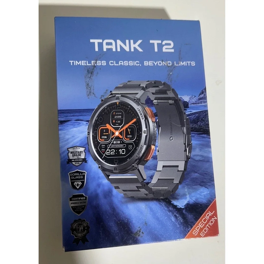 KOSPET TANK T2 Smartwatch MIL STD 810H Certified 410mAh Gorilla Glass